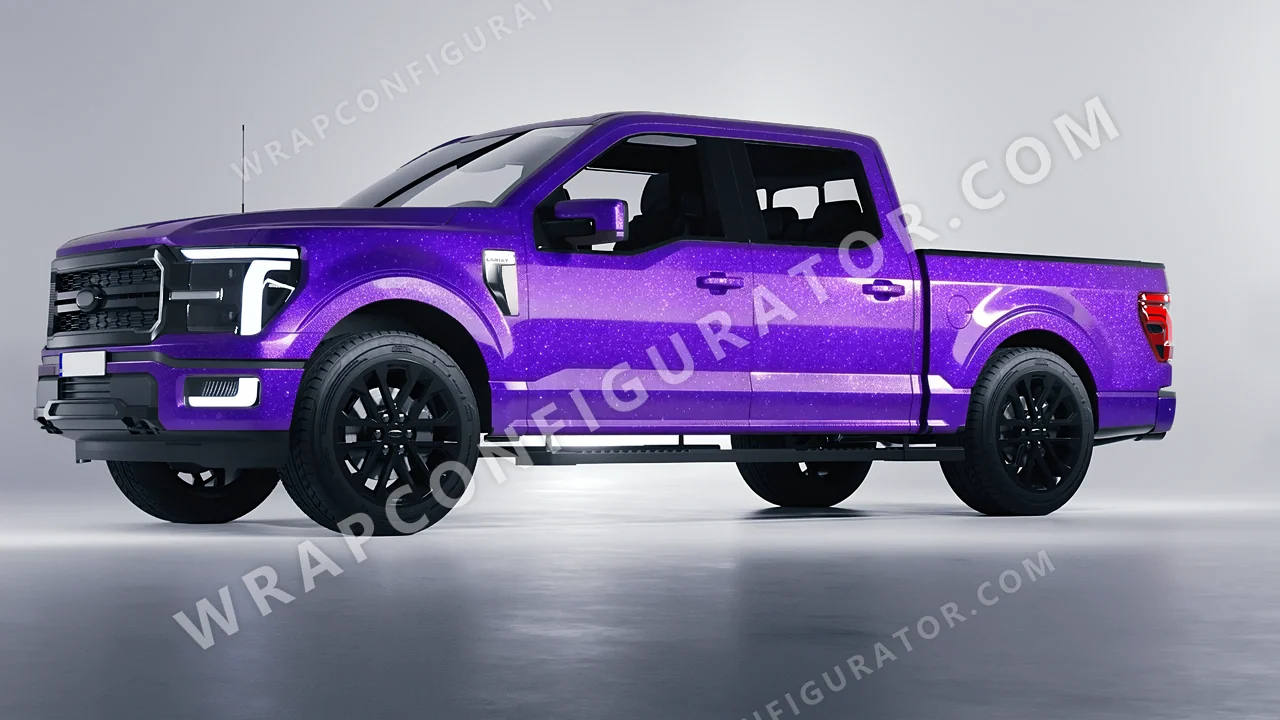 Purple Ford F-150 Lariat 2024 wrapped in ORACAL Enchanted Violet 970RA-185G