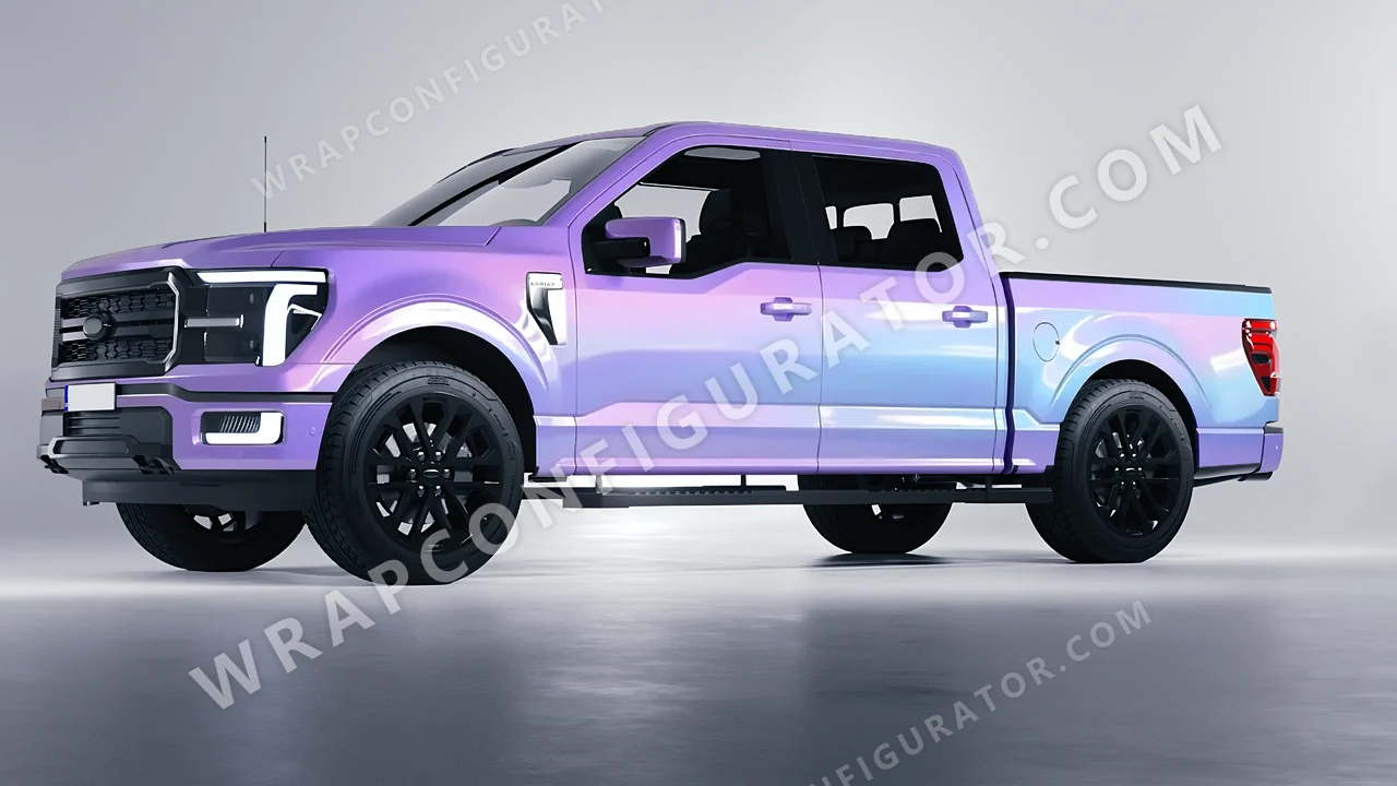 Purple Ford F-150 Lariat 2024 wrapped in ORACAL Gloss Amethyst 970RA-316G