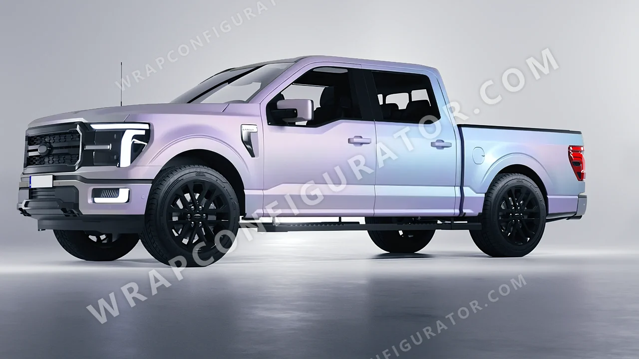 Purple Ford F-150 Lariat 2024 wrapped in ORACAL Matt Amethyst 970RA-316M