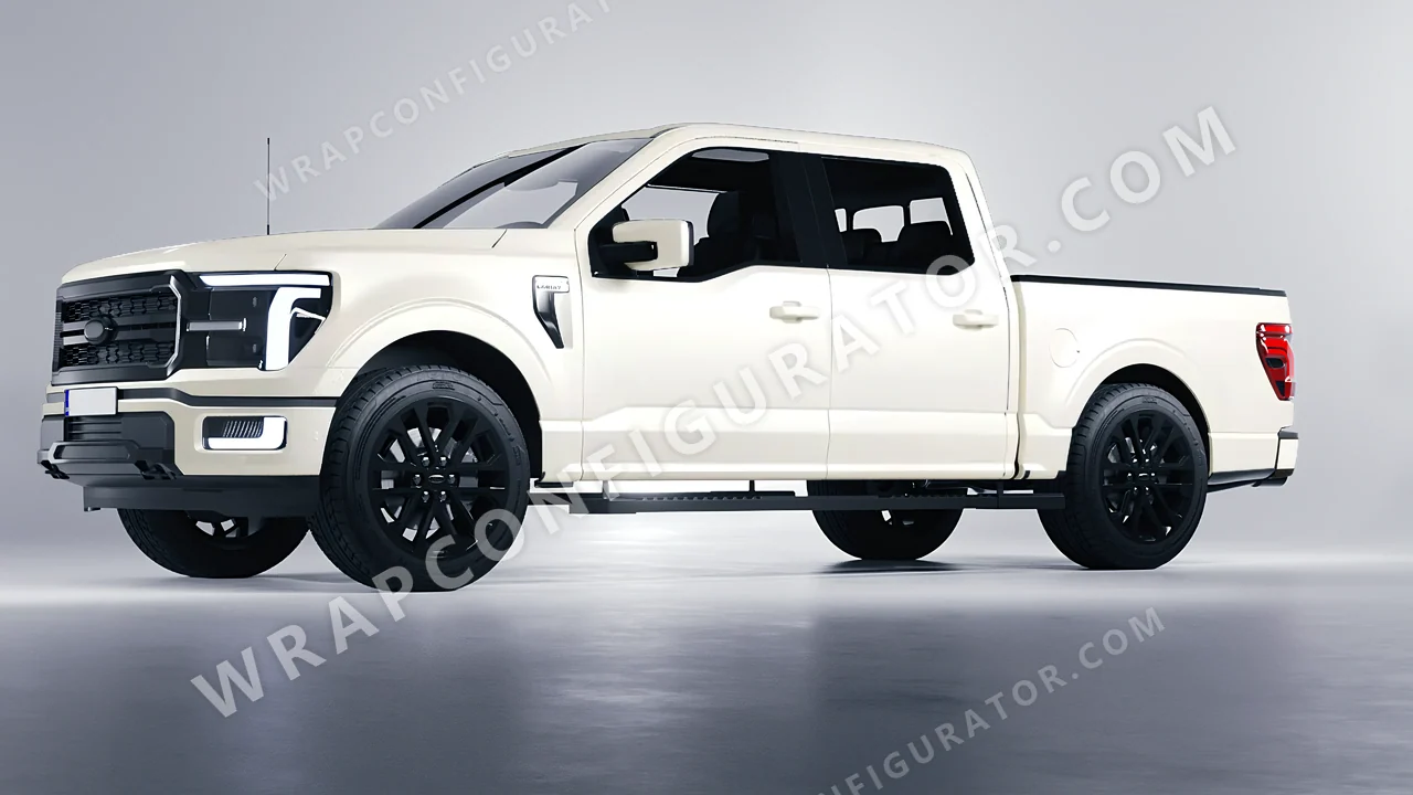 White Ford F-150 Lariat 2024 wrapped in Colourshield PPF by HyperPro White MF14-P