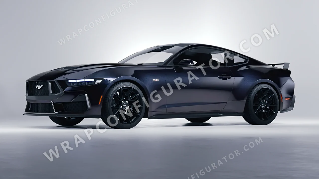 Blue Ford Mustang GT 2024 wrapped in Colourshield PPF by HyperPro Gray/Blue GAF25-P