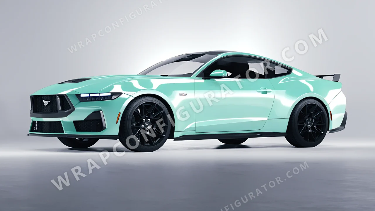 Blue Ford Mustang GT 2024 wrapped in Colourshield PPF by HyperPro Tiffany HGF12-P