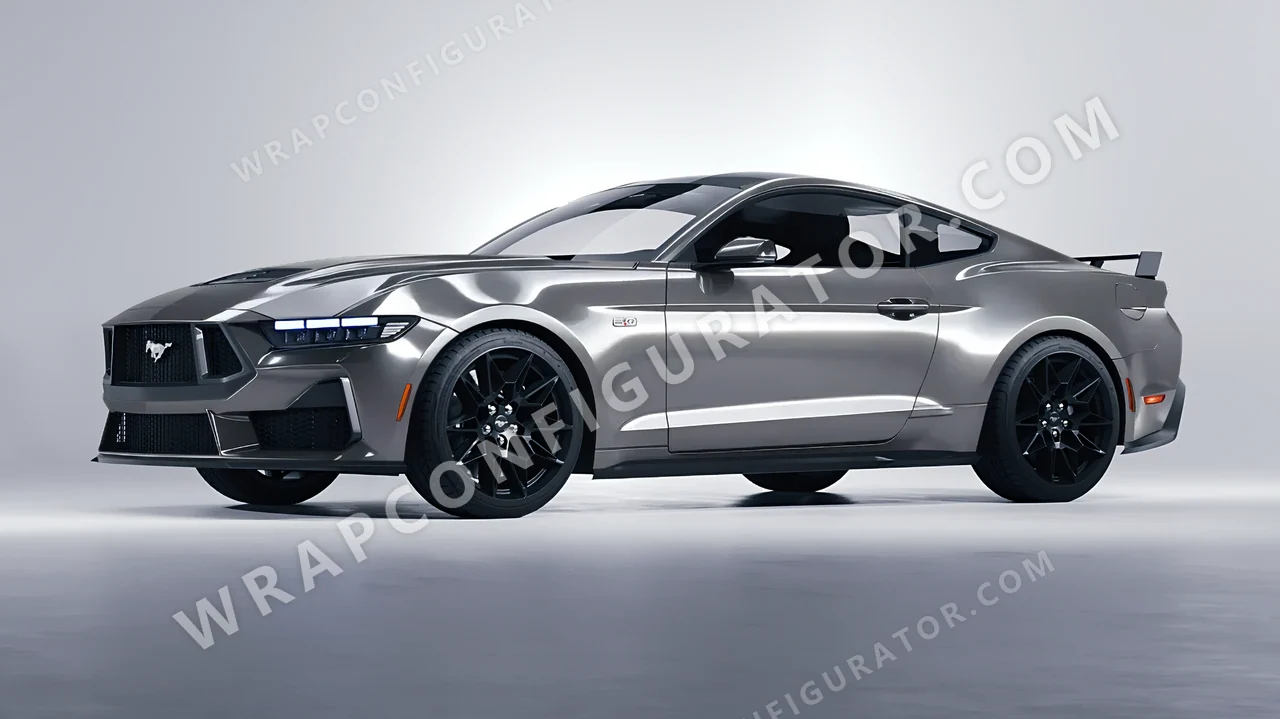 Grey Ford Mustang GT 2024 wrapped in Avery Dennison Grey SW900-832-O
