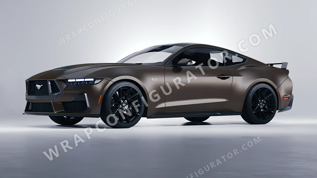 Grey Ford Mustang GT 2024 wrapped in Colourshield PPF by HyperPro Anchor Gray SMF47-P
