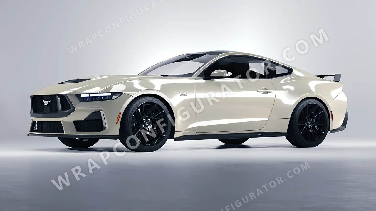 Grey Ford Mustang GT 2024 wrapped in Colourshield PPF by HyperPro Fog Gray HGF103-P