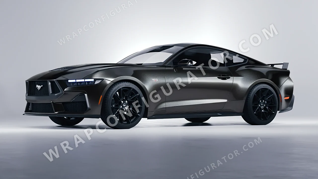 Grey Ford Mustang GT 2024 wrapped in Colourshield PPF by HyperPro Gray HGM58-P