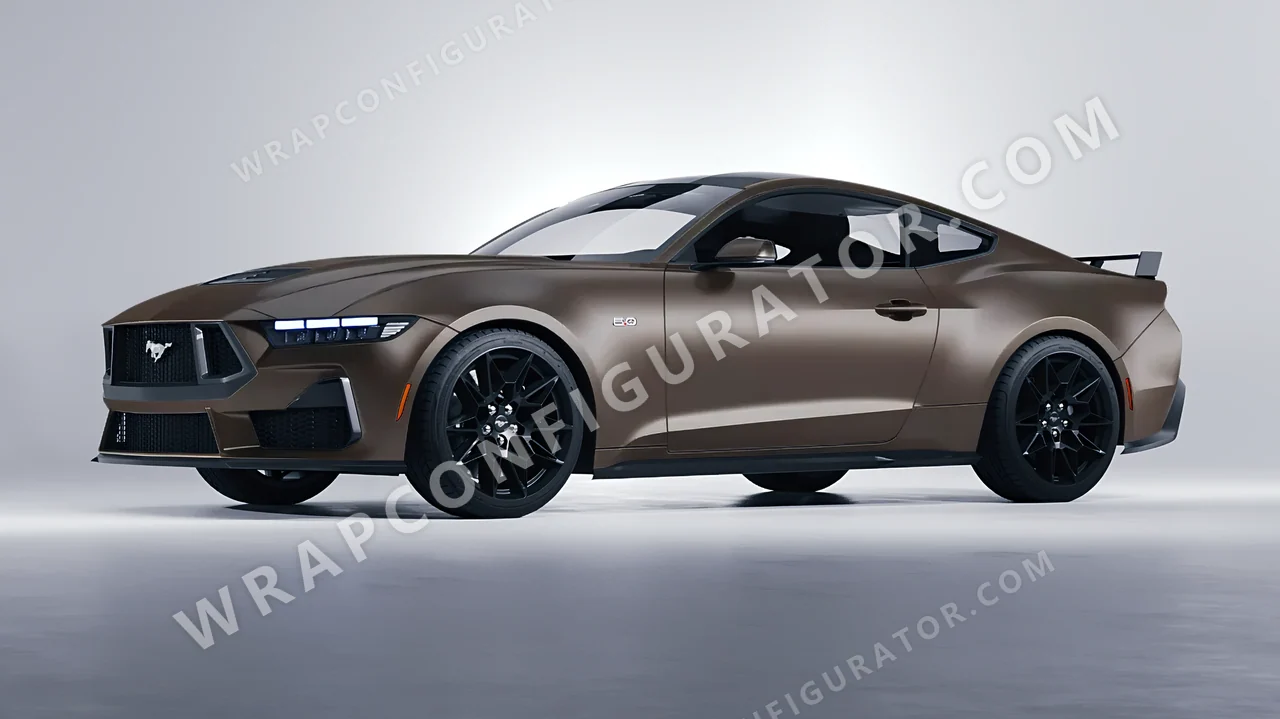Grey Ford Mustang GT 2024 wrapped in Colourshield PPF by HyperPro Pebble Gray SMF43-P