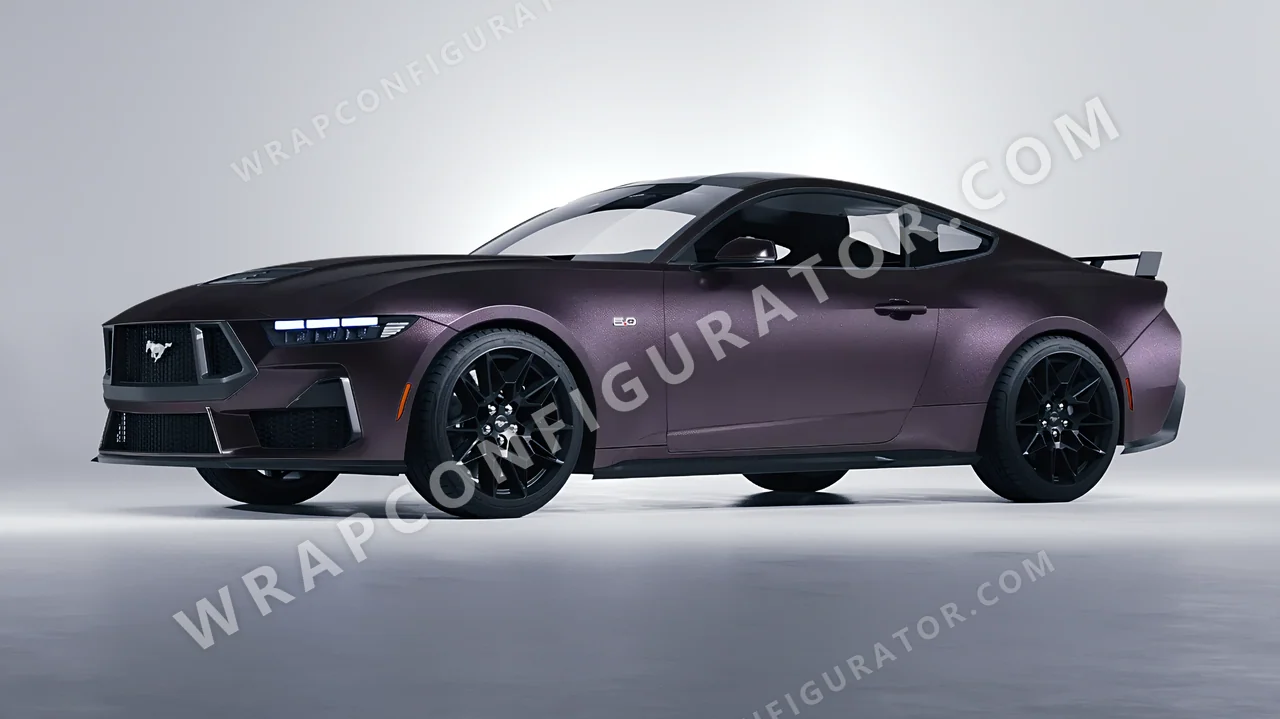 Grey Ford Mustang GT 2024 wrapped in Colourshield PPF by HyperPro Shadow Gray MF39-P