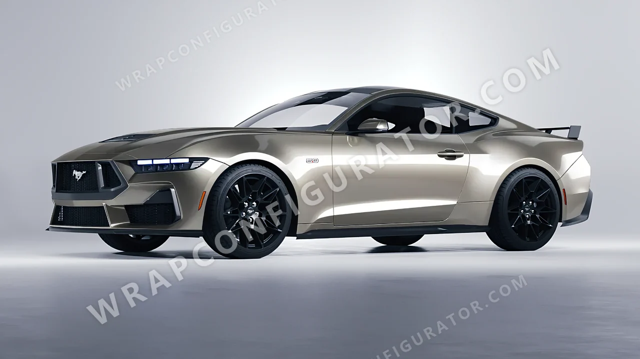 Grey Ford Mustang GT 2024 wrapped in Colourshield PPF by HyperPro Shadow Silver GAF14-P