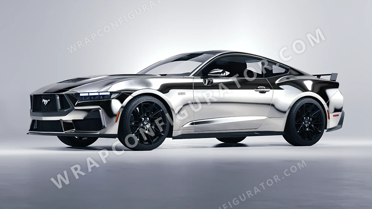 Grey Ford Mustang GT 2024 wrapped in Colourshield PPF by HyperPro Silver GCF03-P