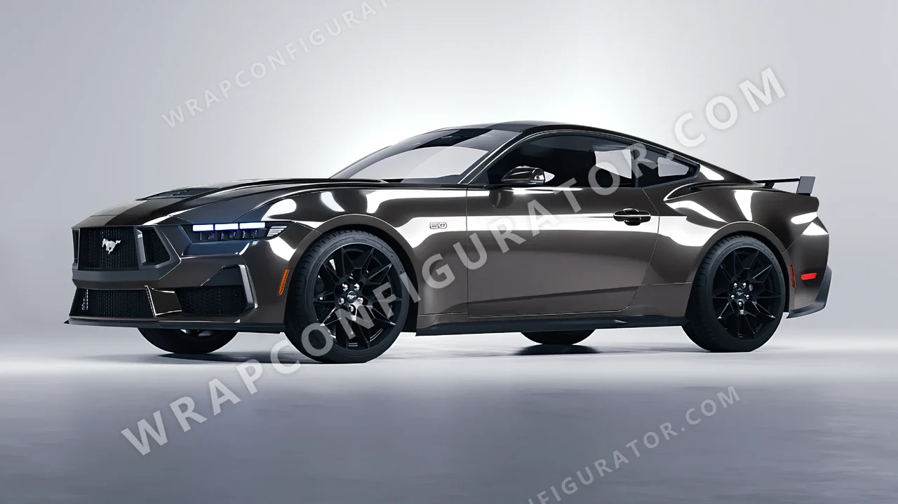 Grey Ford Mustang GT 2024 wrapped in Colourshield PPF by HyperPro Space Gray HGF05-P