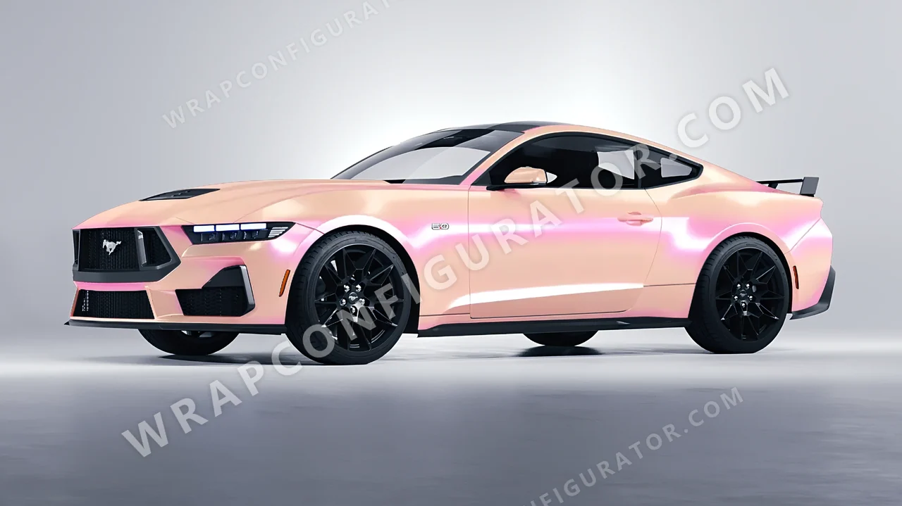 Pink Ford Mustang GT 2024 wrapped in Colourshield PPF by HyperPro Pink CGM03-P