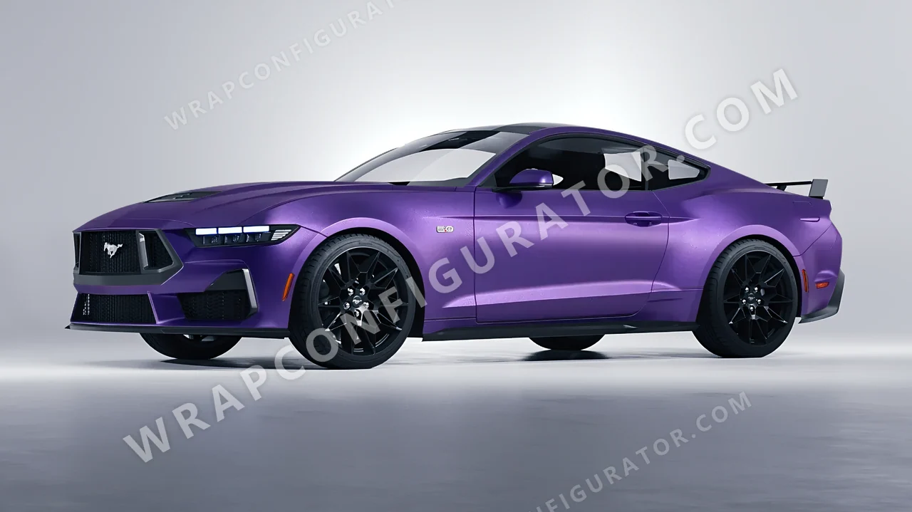 Purple Ford Mustang GT 2024 wrapped in Avery Dennison Purple SW900-565-M