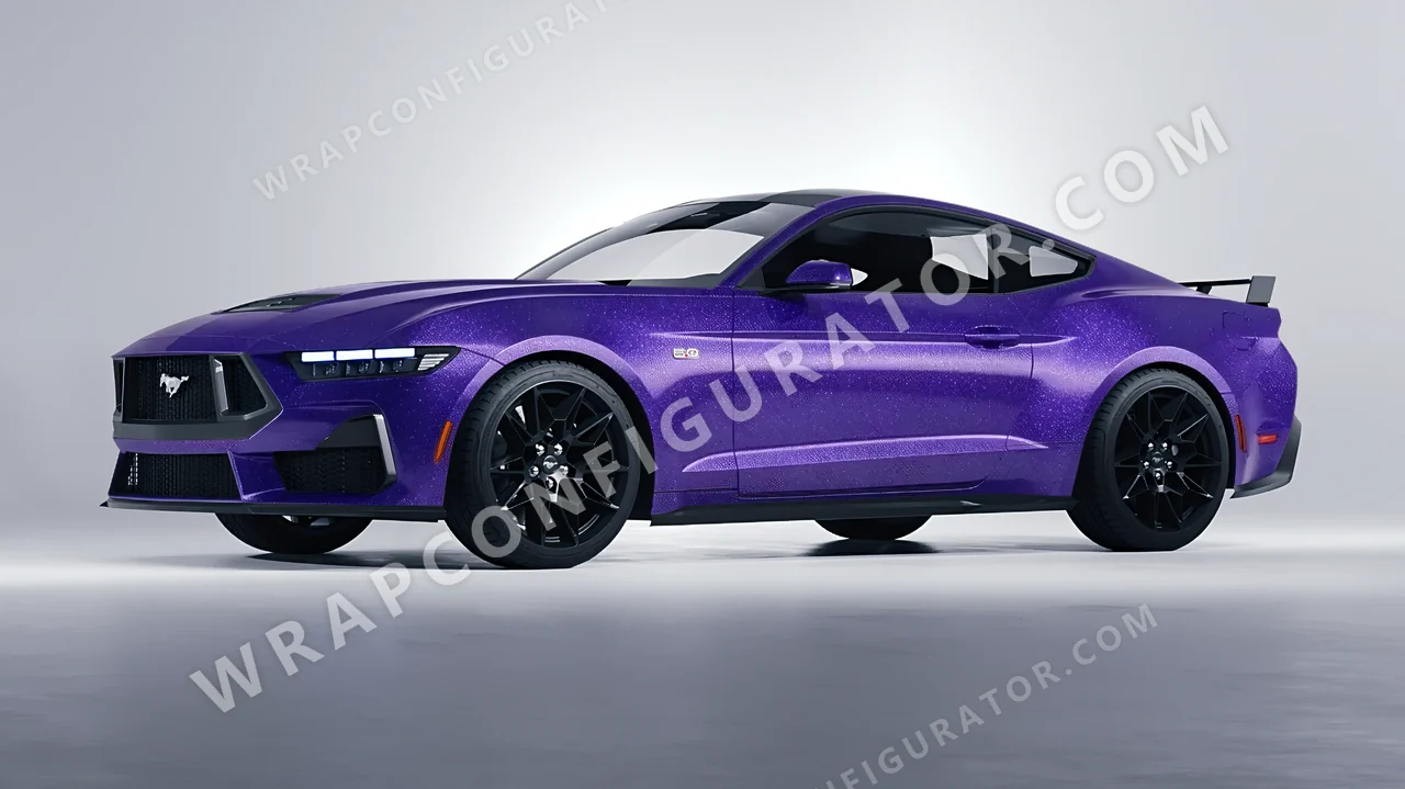 Purple Ford Mustang GT 2024 wrapped in Avery Dennison Purple SW900-587-D