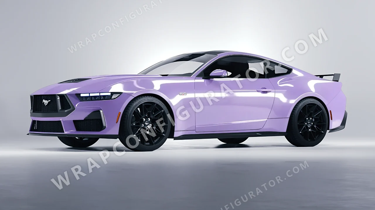 Purple Ford Mustang GT 2024 wrapped in Colourshield PPF by HyperPro Amethyst HGF27-P