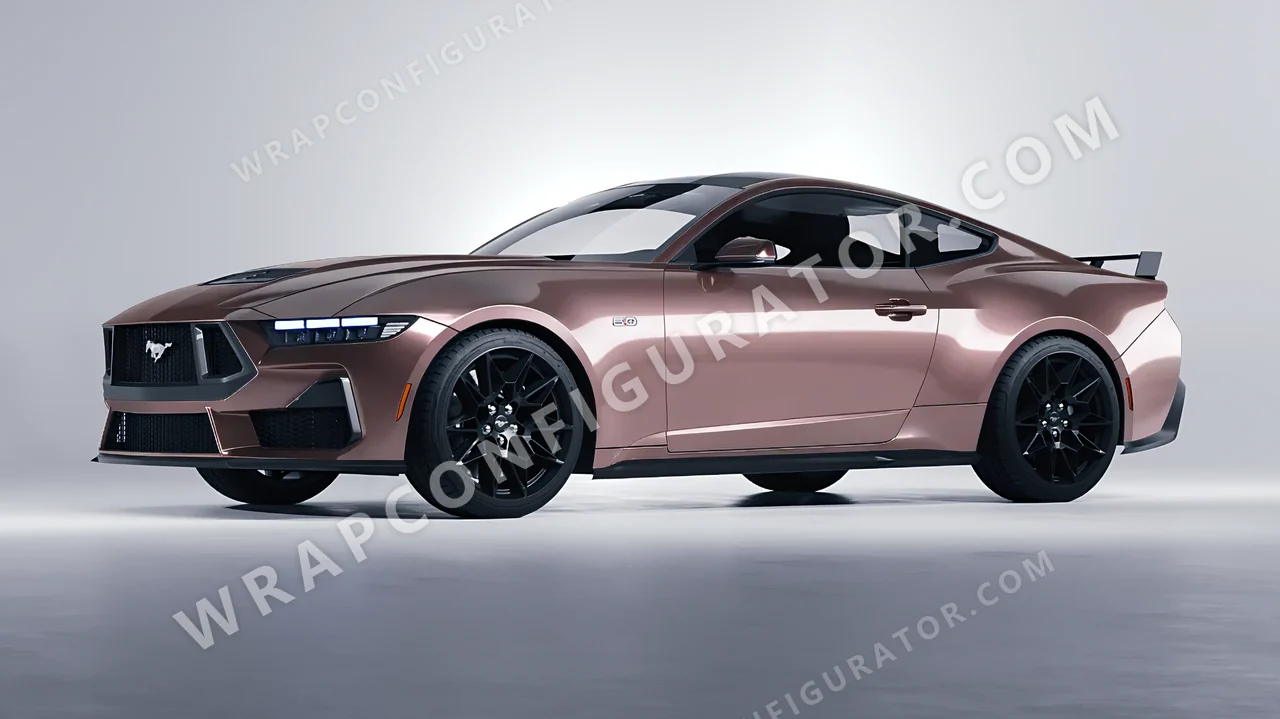 Purple Ford Mustang GT 2024 wrapped in Colourshield PPF by HyperPro Berry HGM33-P