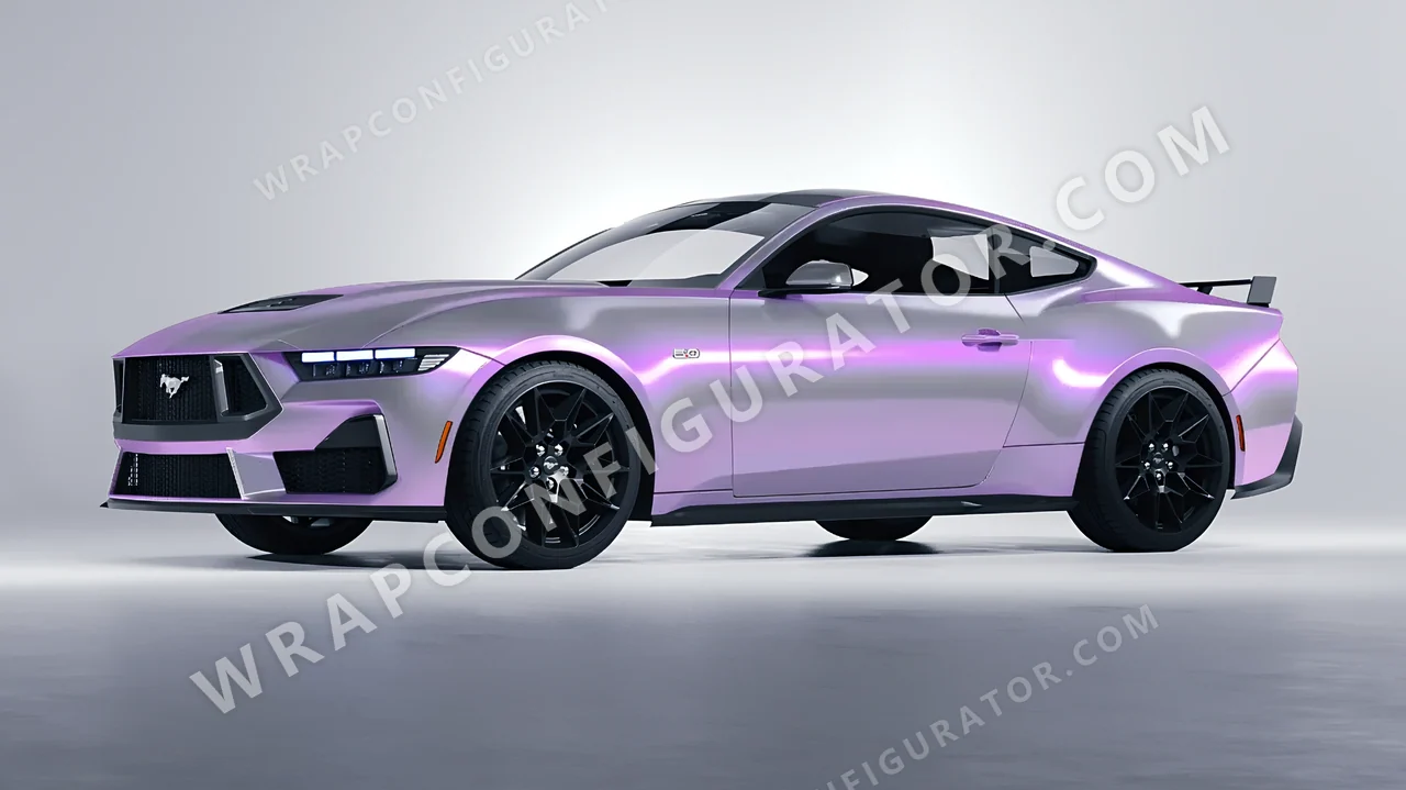 Purple Ford Mustang GT 2024 wrapped in Colourshield PPF by HyperPro Gray Purple CGM07-P