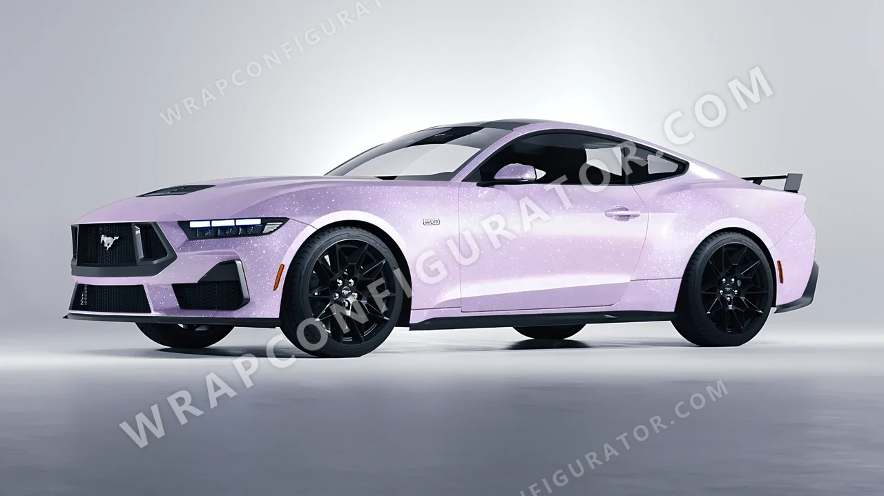 Purple Ford Mustang GT 2024 wrapped in Colourshield PPF by HyperPro Light Purple GPF09-P