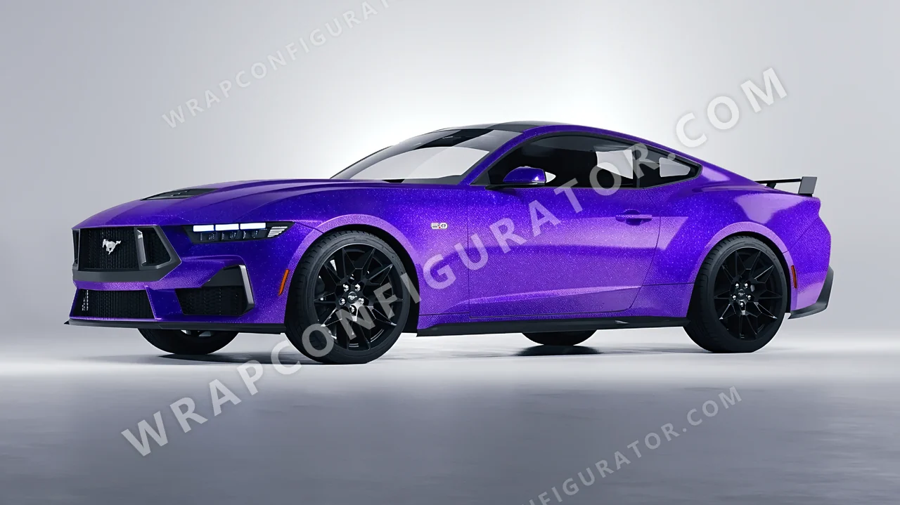 Purple Ford Mustang GT 2024 wrapped in ORACAL Enchanted Violet 970RA-185G