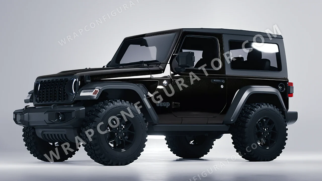 Black Jeep Wrangler Willys 2024 wrapped in Colourshield PPF by HyperPro Black GAF27-P