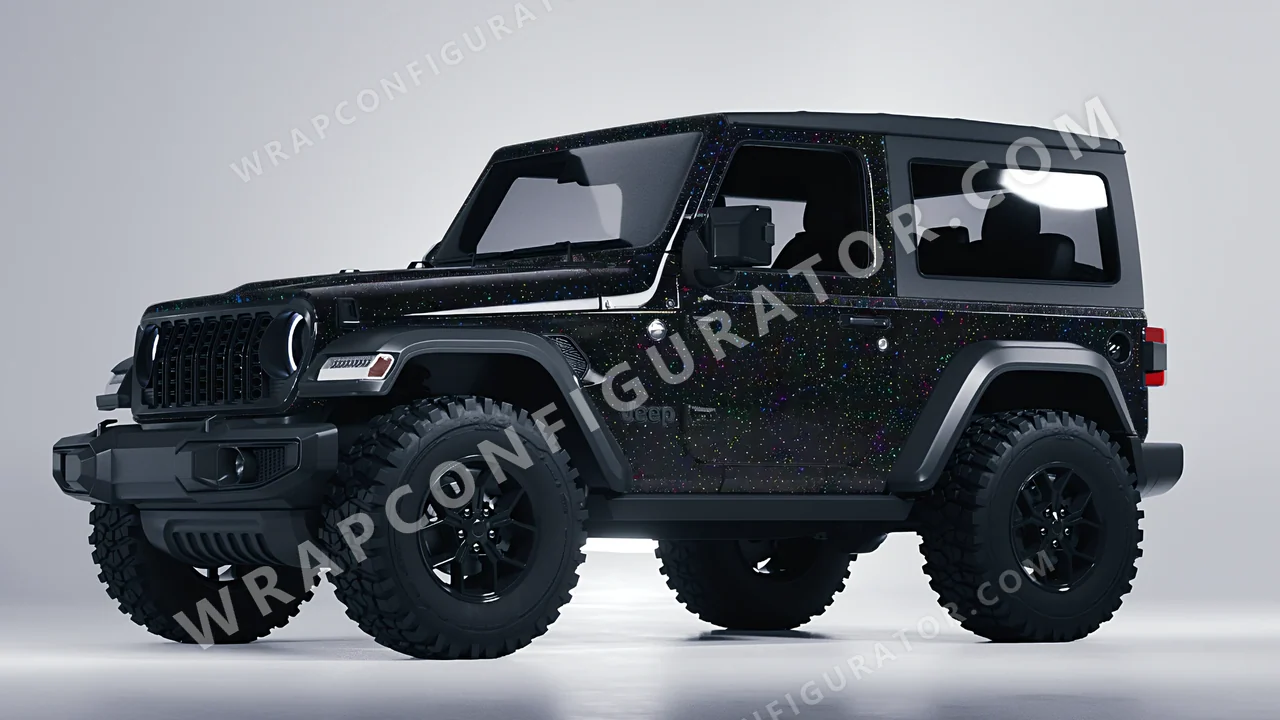 Black Jeep Wrangler Willys 2024 wrapped in Colourshield PPF by HyperPro Black GLF05-P