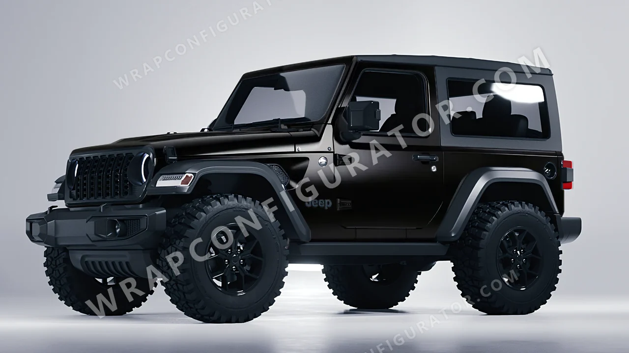 Black Jeep Wrangler Willys 2024 wrapped in Colourshield PPF by HyperPro Black SMF07-P