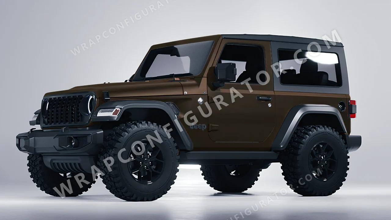 Black Jeep Wrangler Willys 2024 wrapped in Colourshield PPF by HyperPro Shadow Black SMF36-P