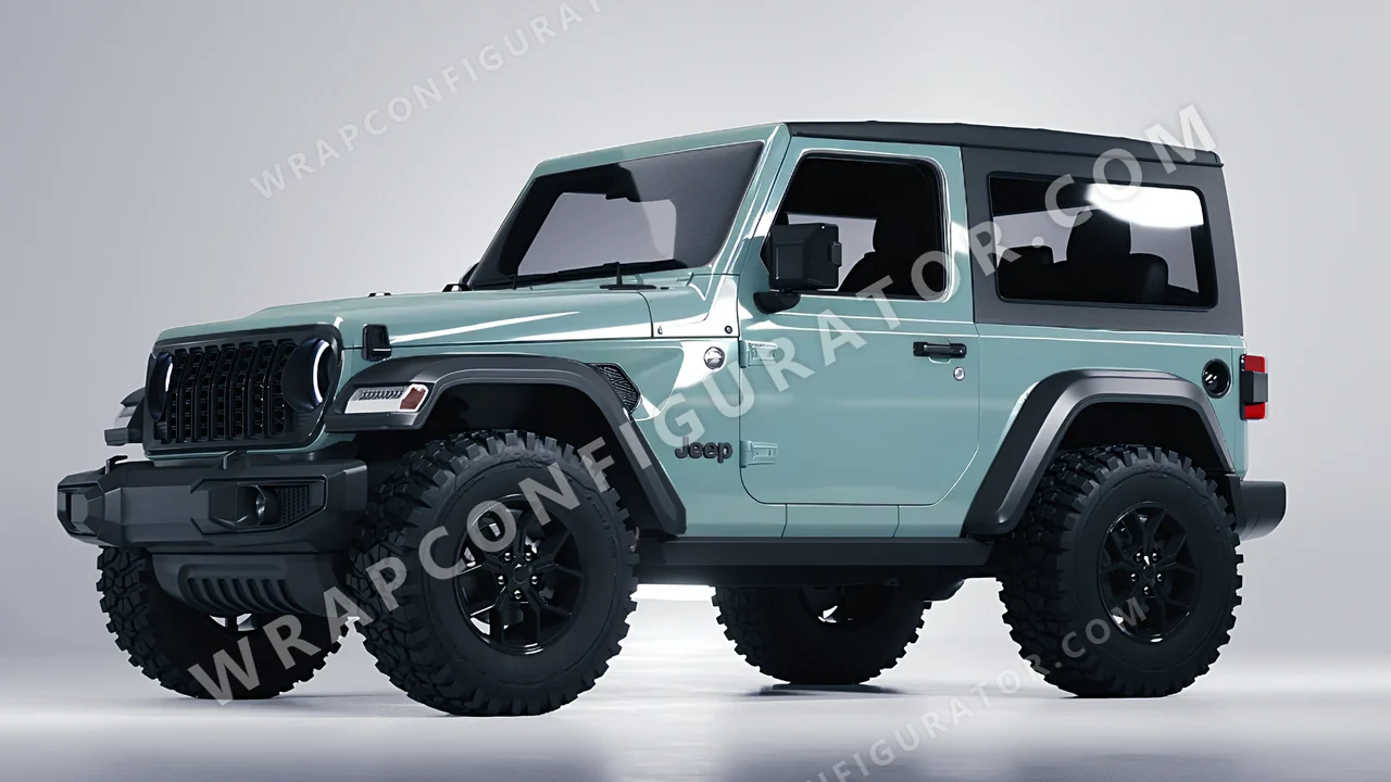 Blue Jeep Wrangler Willys 2024 wrapped in Colourshield PPF by HyperPro Shadow Blue HGF73-P
