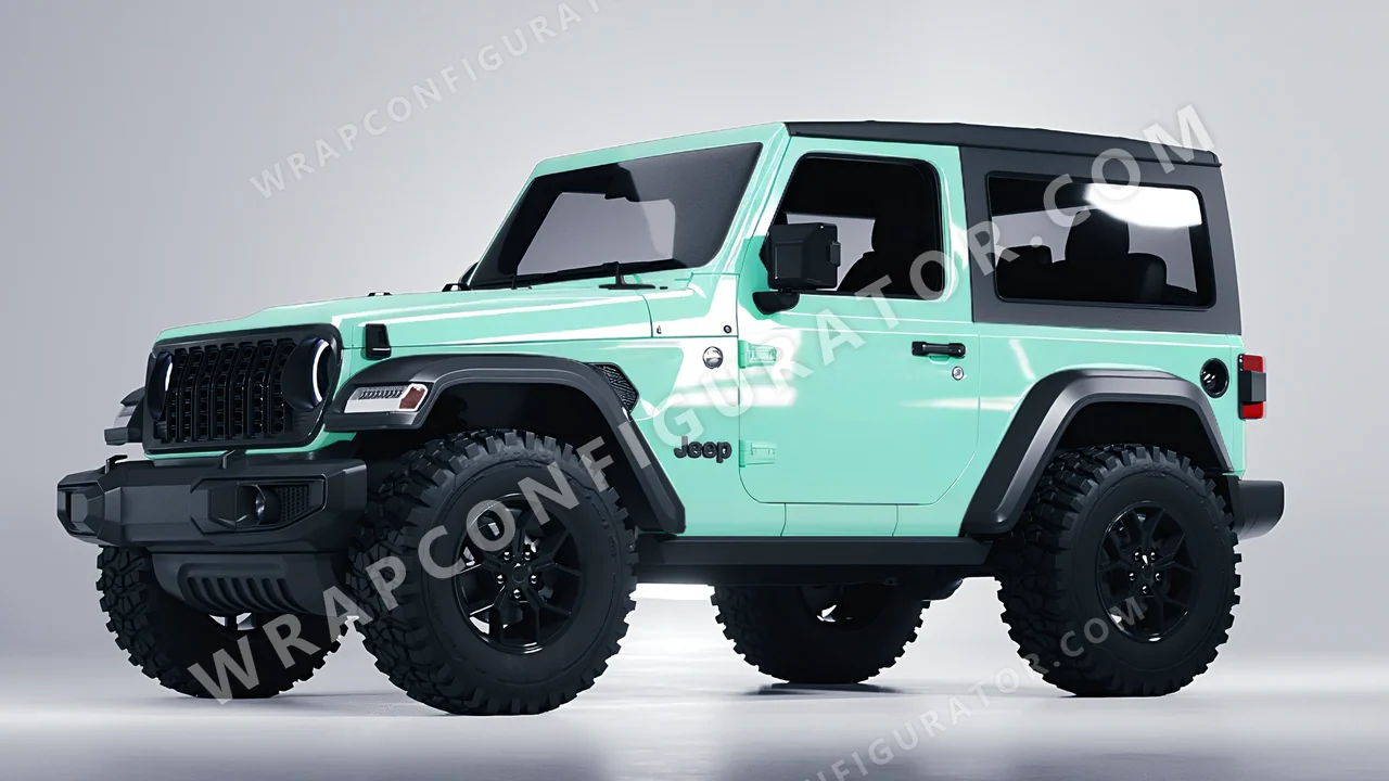Blue Jeep Wrangler Willys 2024 wrapped in Colourshield PPF by HyperPro Tiffany HGF12-P