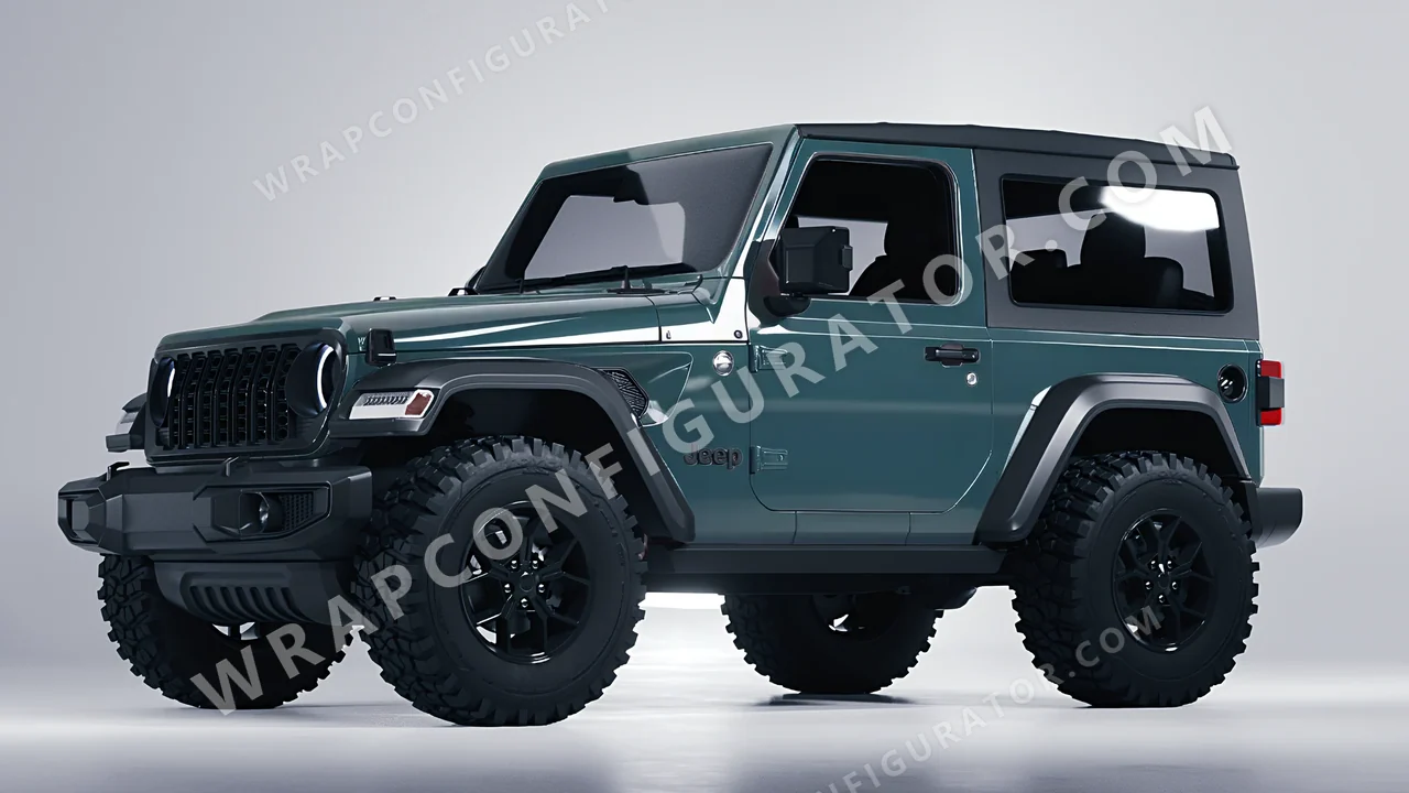 Blue Jeep Wrangler Willys 2024 wrapped in Inozetek Dynamic PPF Copaze Blue CPZE101