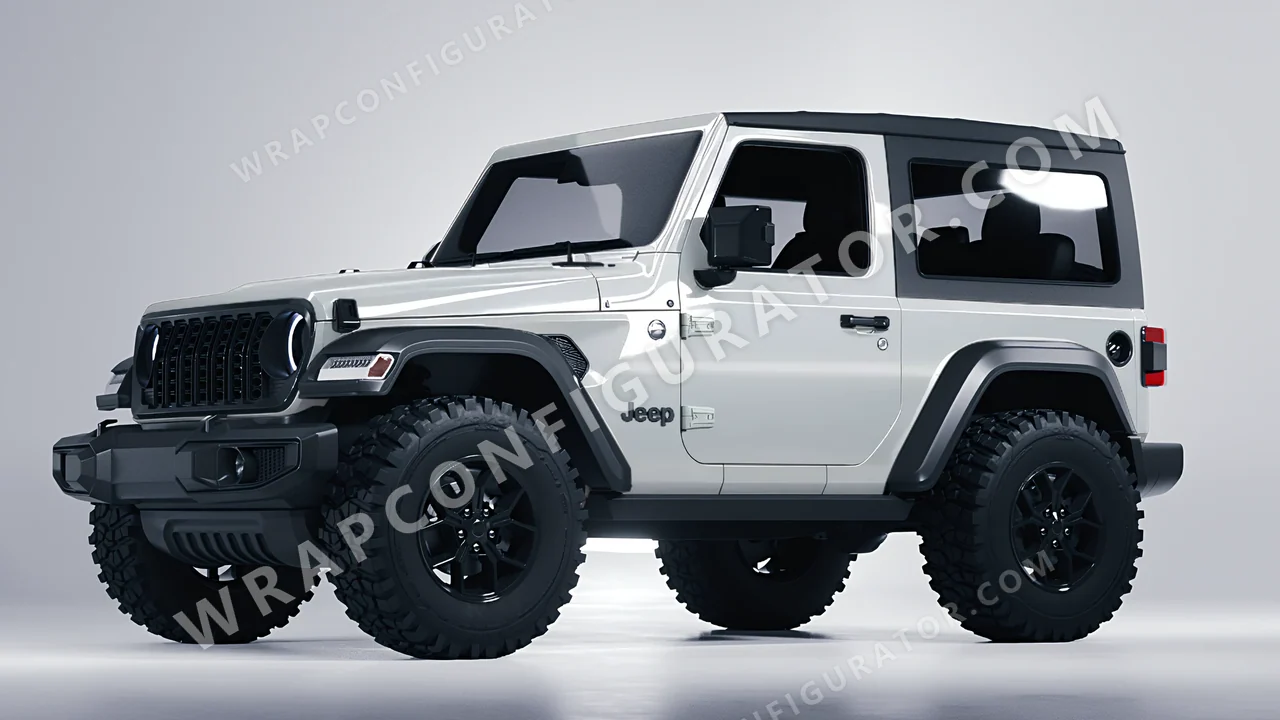 Grey Jeep Wrangler Willys 2024 wrapped in 3M Storm Gray HG31
