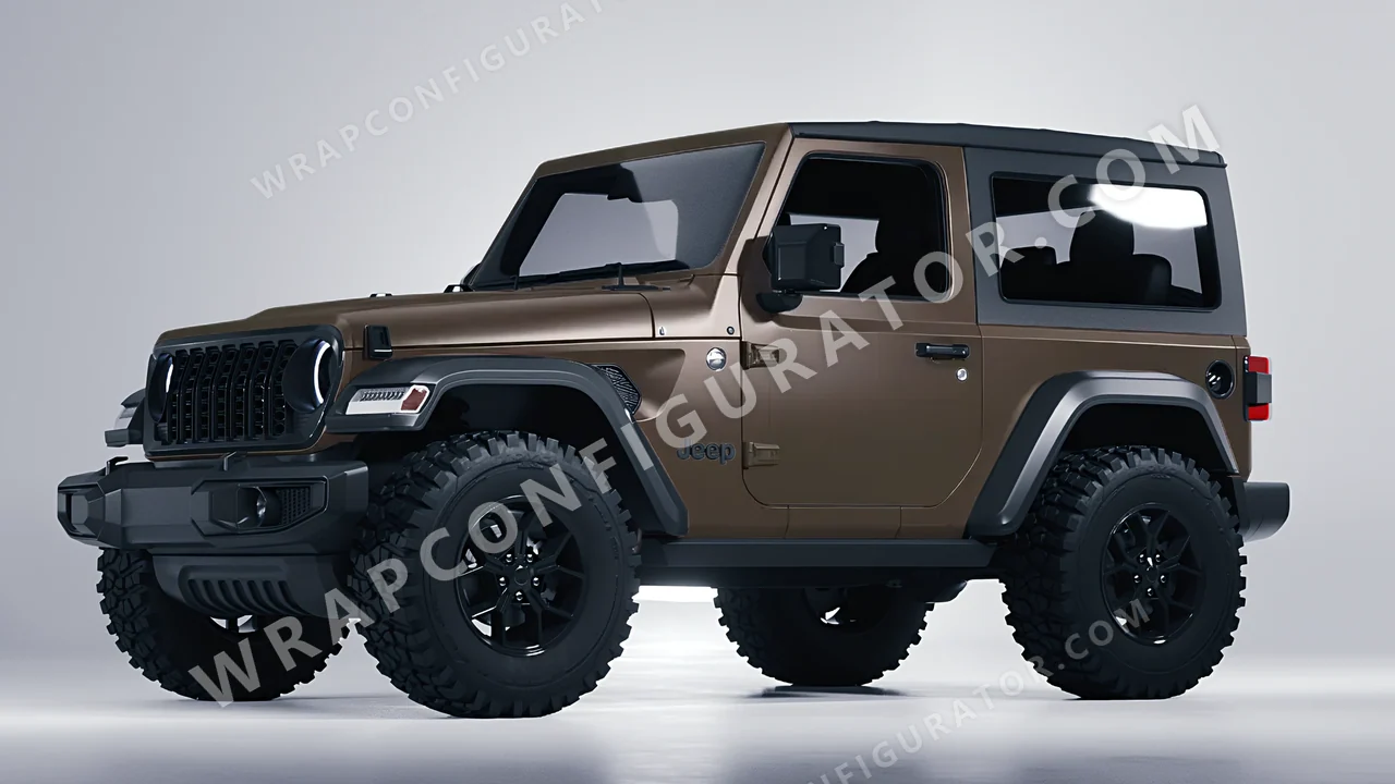 Grey Jeep Wrangler Willys 2024 wrapped in Colourshield PPF by HyperPro Pebble Gray SMF43-P