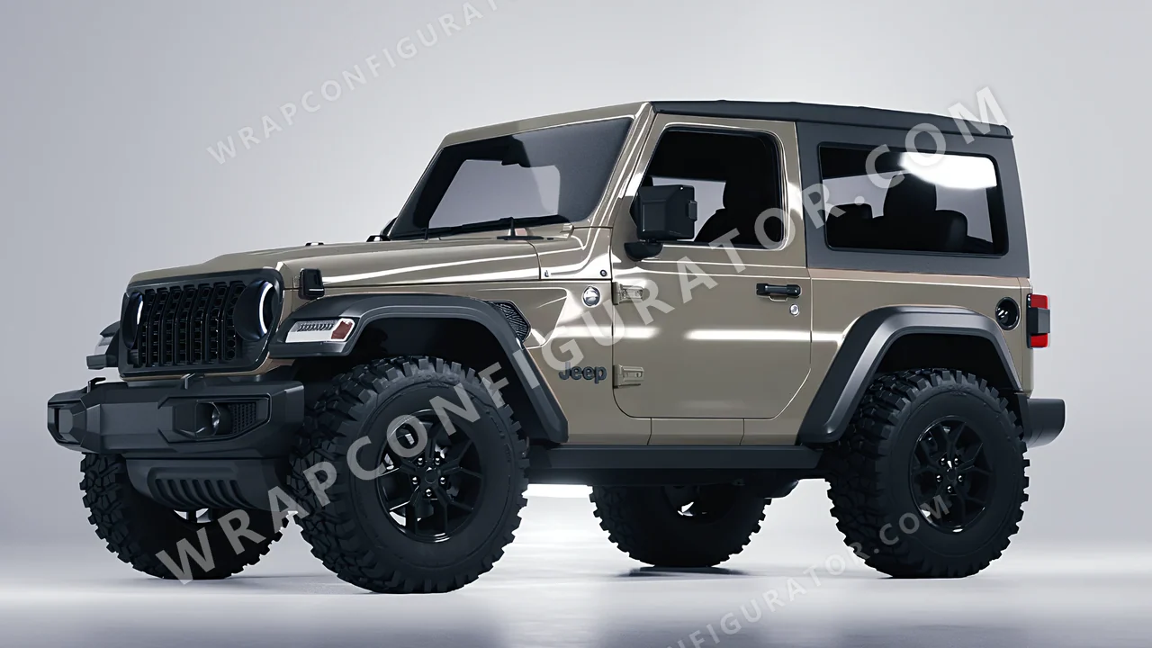 Grey Jeep Wrangler Willys 2024 wrapped in Colourshield PPF by HyperPro Porsche Ash HGF47-P