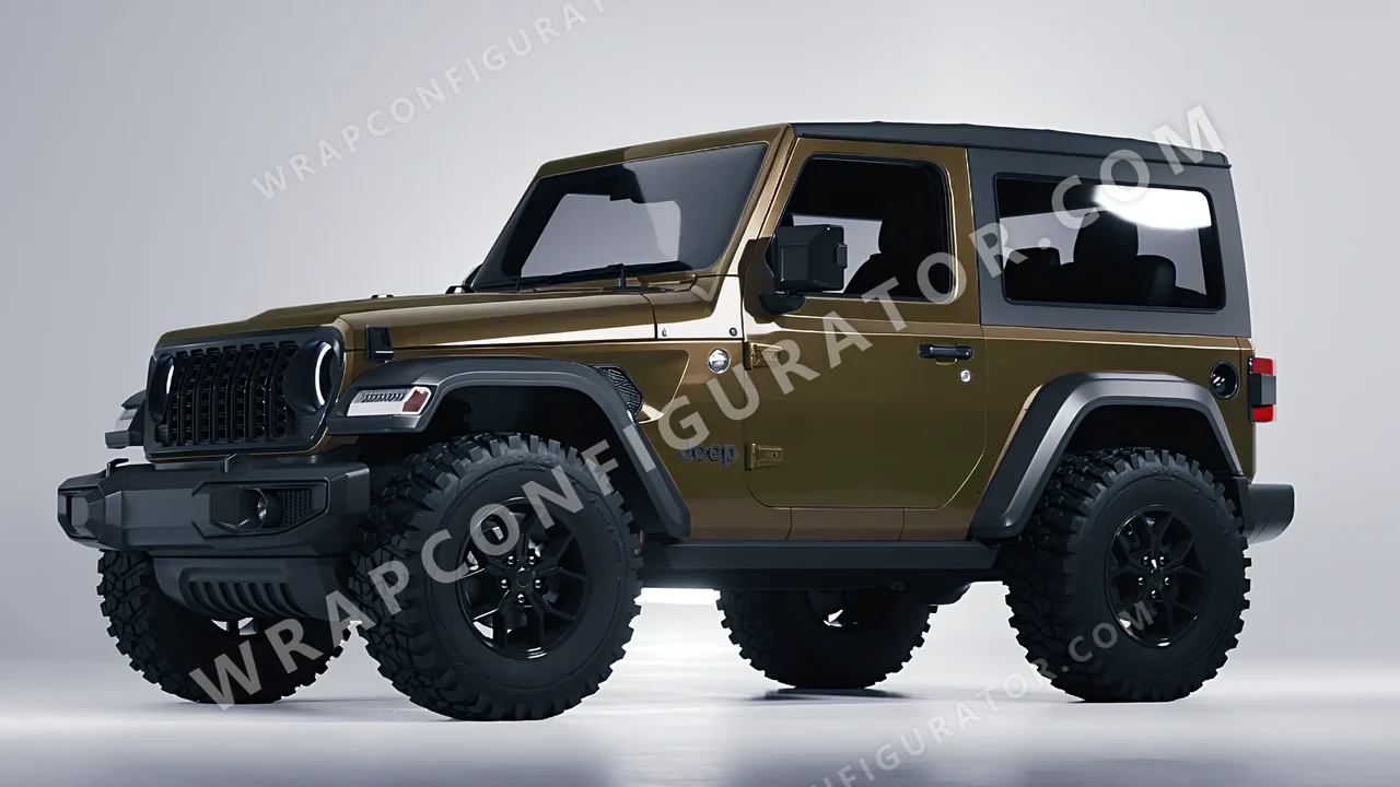 Grey Jeep Wrangler Willys 2024 wrapped in Colourshield PPF by HyperPro Sardine Gray GAF28-P