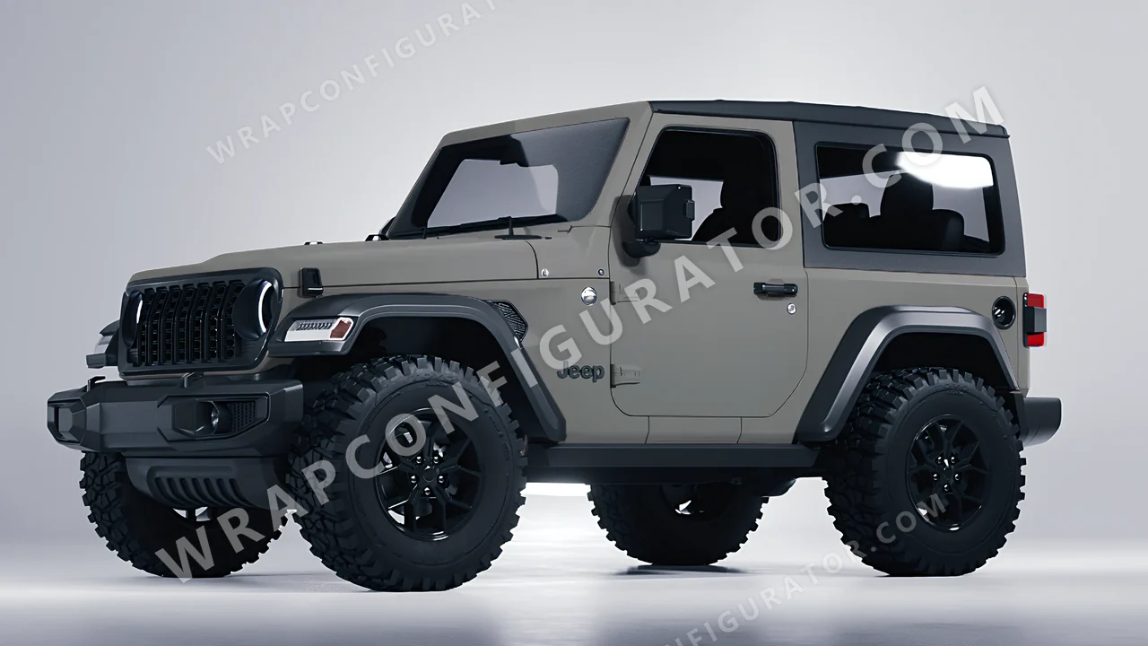 Grey Jeep Wrangler Willys 2024 wrapped in Colourshield PPF by HyperPro Shadow Gray SMF24-P