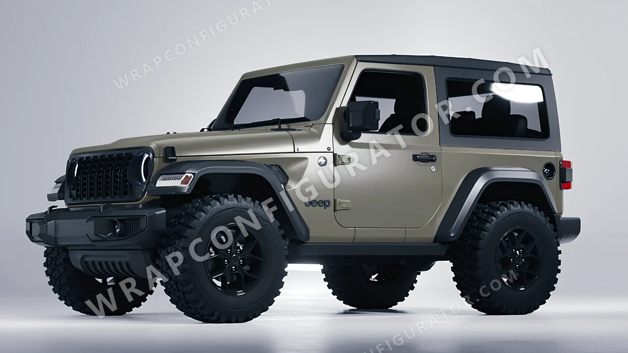 Grey Jeep Wrangler Willys 2024 wrapped in Colourshield PPF by HyperPro Shadow Gray SMF48-P