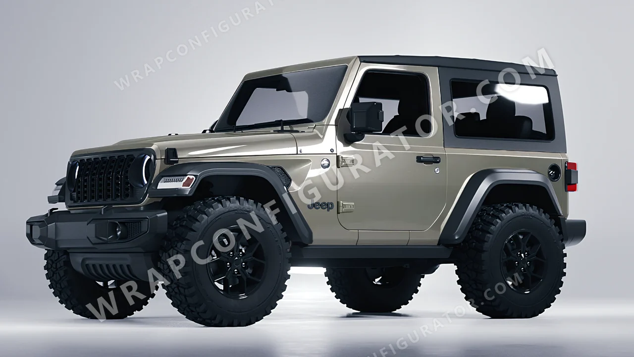 Grey Jeep Wrangler Willys 2024 wrapped in Colourshield PPF by HyperPro Shadow Silver GAF14-P
