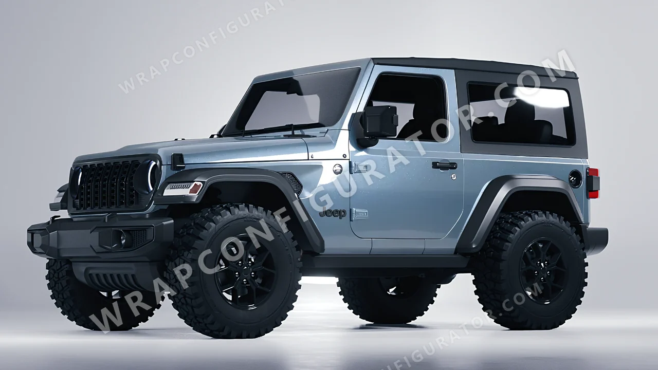 Grey Jeep Wrangler Willys 2024 wrapped in Colourshield PPF by HyperPro Shark Gray GAF55-P