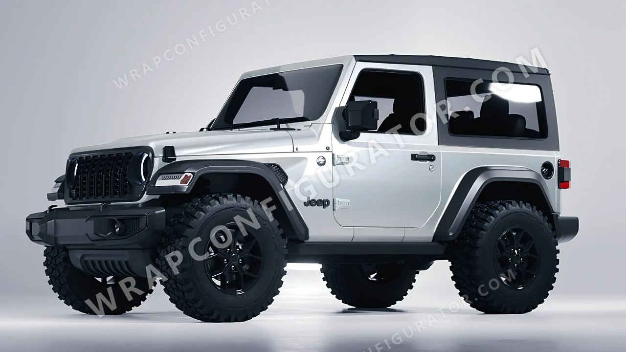 Grey Jeep Wrangler Willys 2024 wrapped in Colourshield PPF by HyperPro Silver HGM04-P