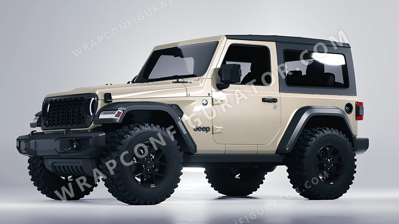 Grey Jeep Wrangler Willys 2024 wrapped in Colourshield PPF by HyperPro Sky Gray GAF35-P