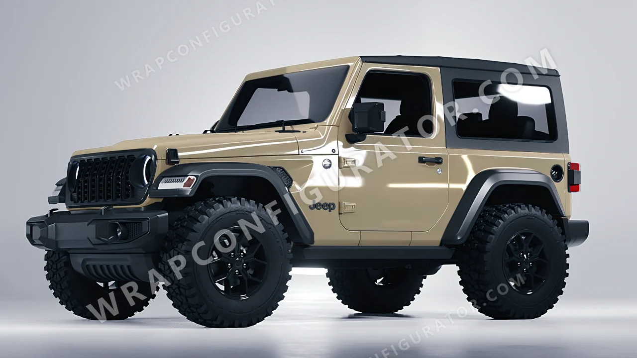 Grey Jeep Wrangler Willys 2024 wrapped in Inozetek Dynamic PPF Cement Grey DPPF703