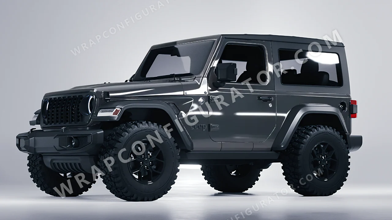 Grey Jeep Wrangler Willys 2024 wrapped in Inozetek Dynamic PPF Falcon Grey DPPF905