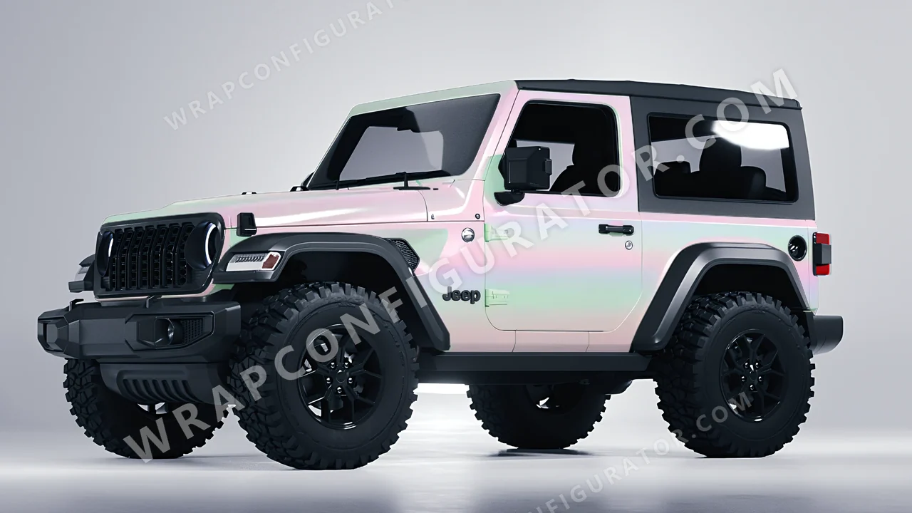 Grey Jeep Wrangler Willys 2024 wrapped in Inozetek Dynamic PPF Redstone Grey DPPF716