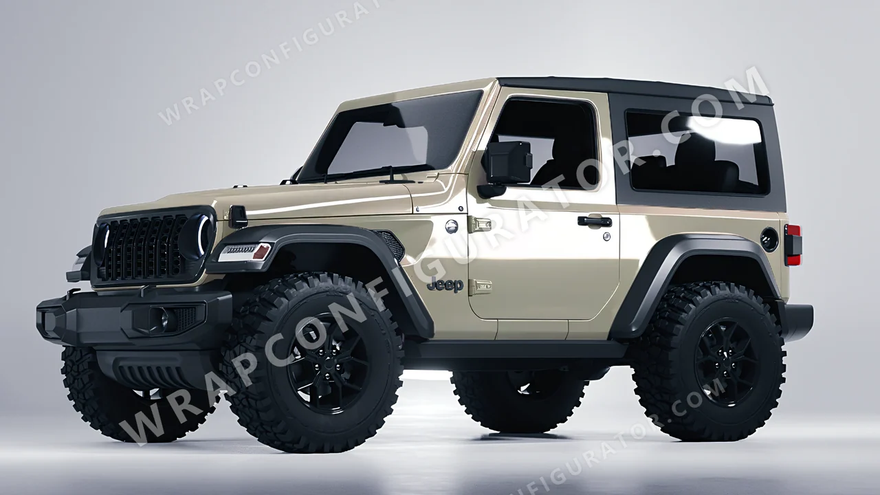 Grey Jeep Wrangler Willys 2024 wrapped in Inozetek Dynamic PPF Terracotta Army Grey EMC102