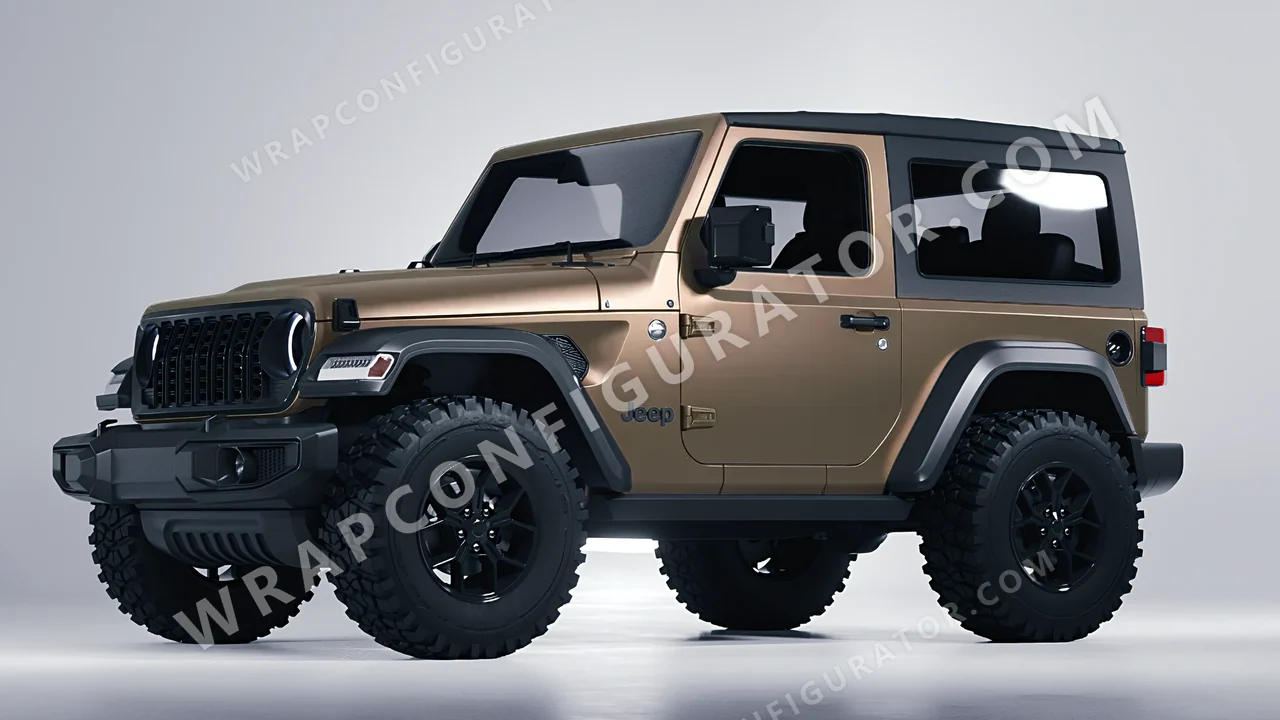 Grey Jeep Wrangler Willys 2024 wrapped in Inozetek Dynamic PPF Titanium DPPF813