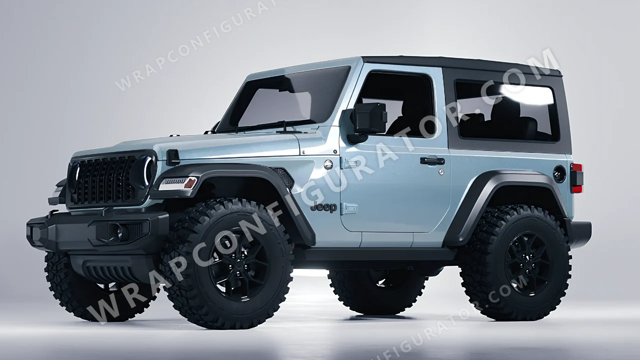 Grey Jeep Wrangler Willys 2024 wrapped in ORACAL Millennium Grey 970RA-793G