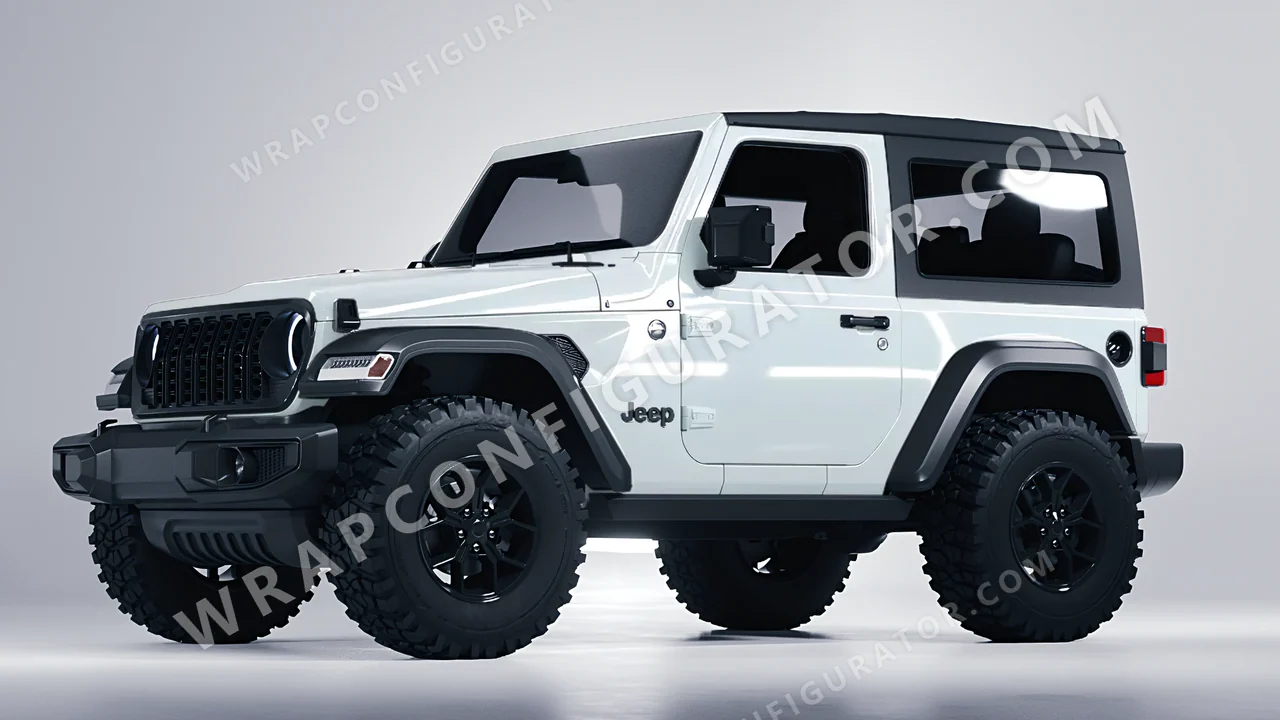 Grey Jeep Wrangler Willys 2024 wrapped in ORACAL Stone Grey 970RA-711G