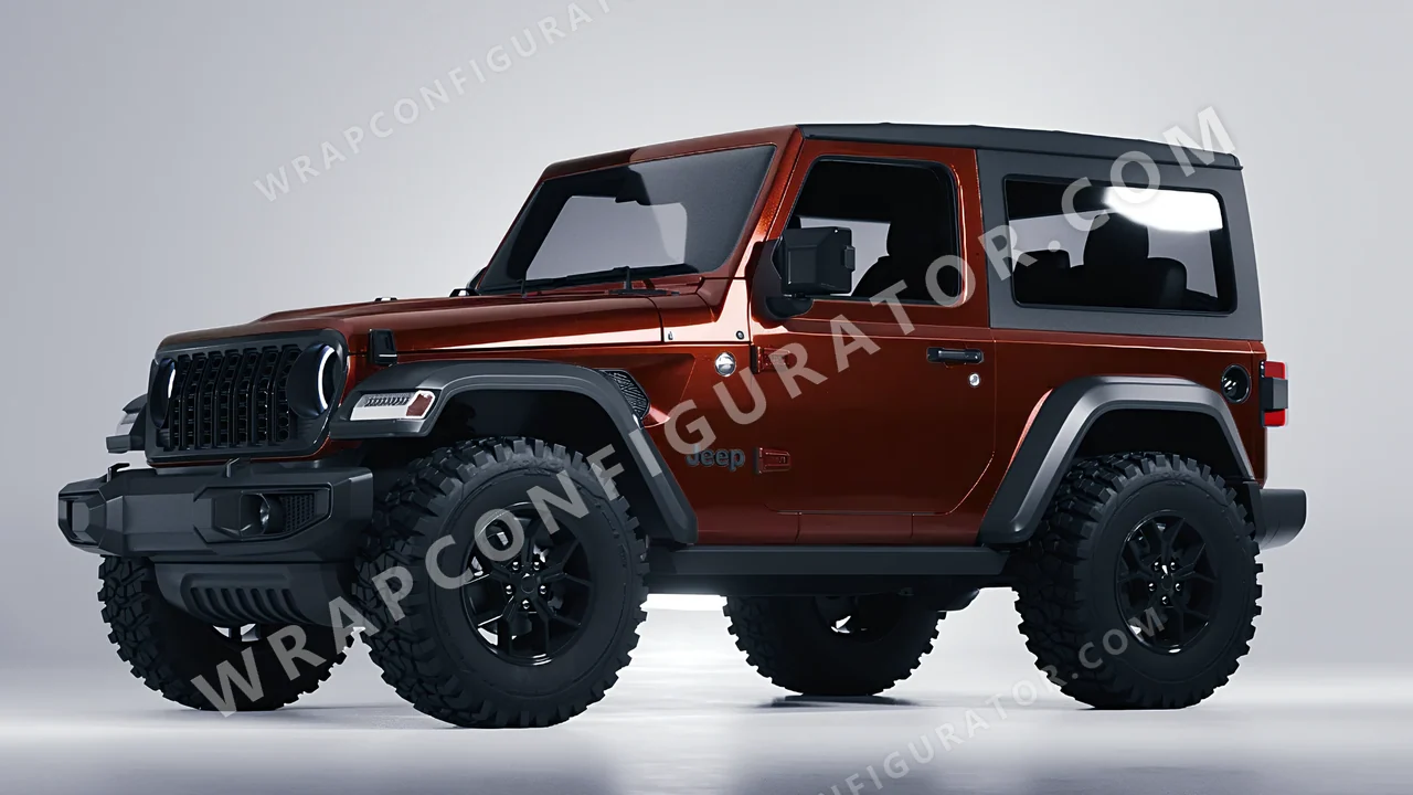 Orange Jeep Wrangler Willys 2024 wrapped in Colourshield PPF by HyperPro Copper HGM77-P