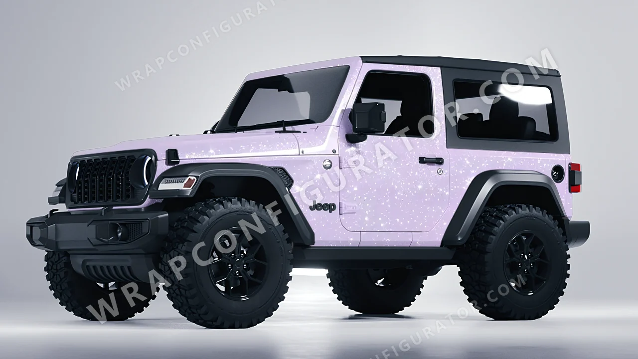 Purple Jeep Wrangler Willys 2024 wrapped in Colourshield PPF by HyperPro Light Purple GPF09-P