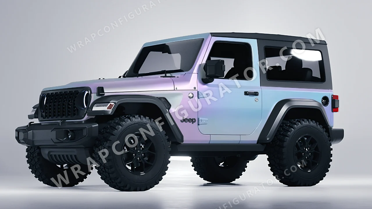 Purple Jeep Wrangler Willys 2024 wrapped in ORACAL Matt Amethyst 970RA-316M
